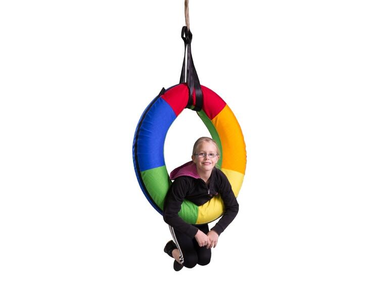 Sirkelhuske 83cm Fargerik og oppblåsbar terapihuske 