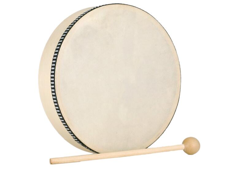 Tromme med kølle Håndtromme 22 cm i diameter 