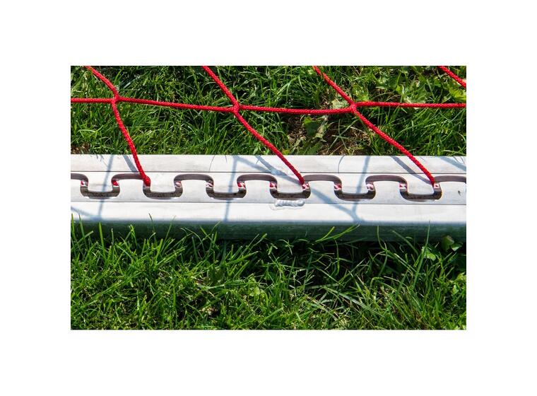 Fotballmål 11er | 7,32 x 2,44 m Oval profil | Bakkehylser | Sølv 