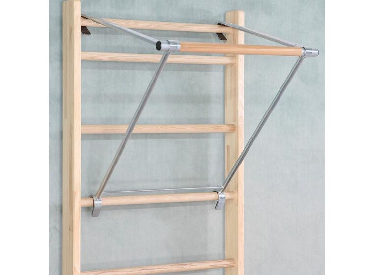 Ribbevegg med pull-up stang 210 cm 1 seksjon | Avstand 25,2 cm | Ask 