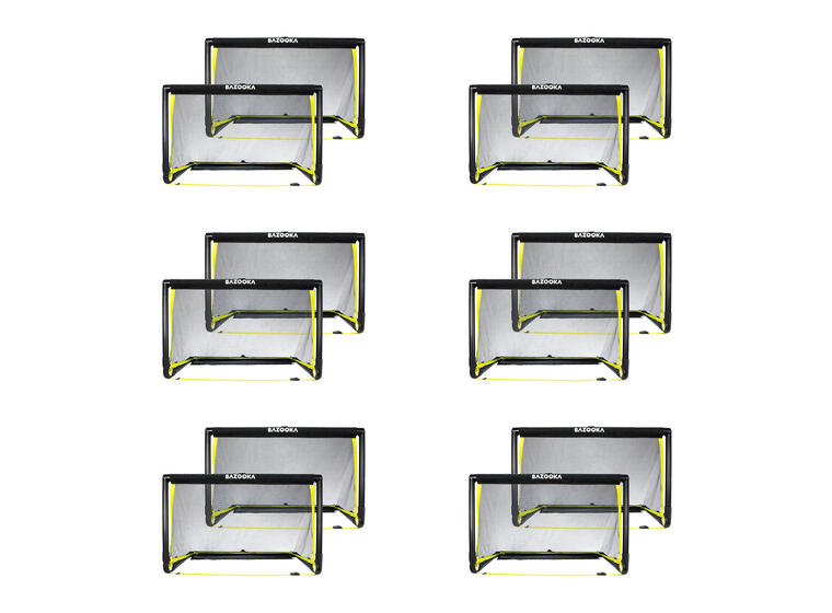 BazookaGoal | 120X75 cm | 12 stk Fotballmål for småbanespill - Bazookamål 