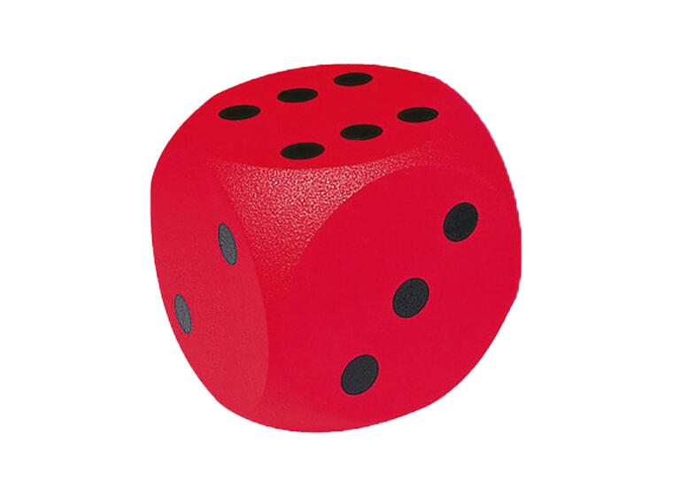 Terning Volley i skum med trekk 1 stk | rød | 30 x 30 cm 