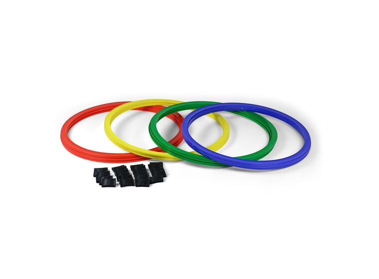 Koordinasjonsringer 45 cm | 20 stk. 20 stk. treningsringer med klips og bag 