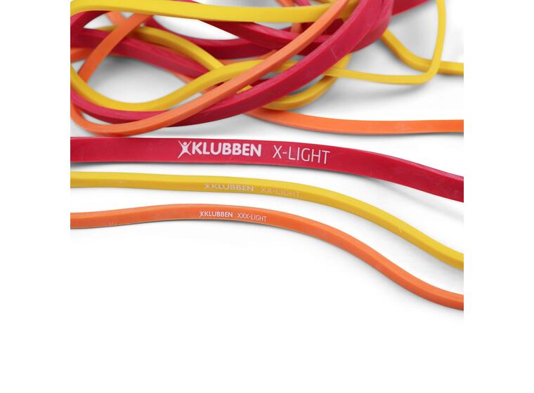 Powerband - lang, rund treningsstrikk 1 stk. | Ekstra ekstra lett | Gul 
