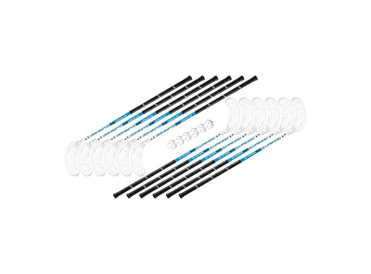 Innebandysett Unihoc Sniper 100cm IFF godkjent 12 innbandykøller 6 baller 
