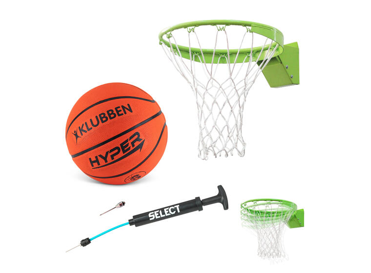 Basketballsett utendørs Dunk Basketballkurv, basketball og pumpe 