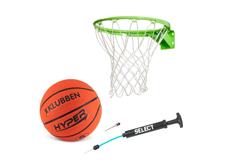 Basketballsett utendørs Basketballkurv, basketball og pumpe 