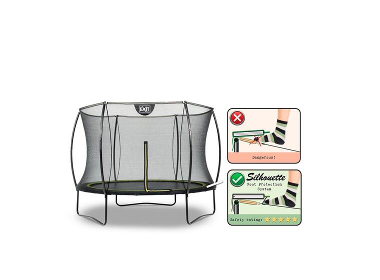 EXIT Silhouette trampoline 427 cm | Sikkerhetsnett |  Svart 