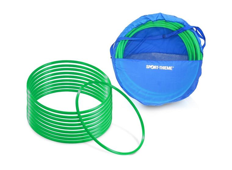Gymnastikkringer Pvc 70 cm | Grønn 70 cm | 10 stk med oppbevaringsbag 