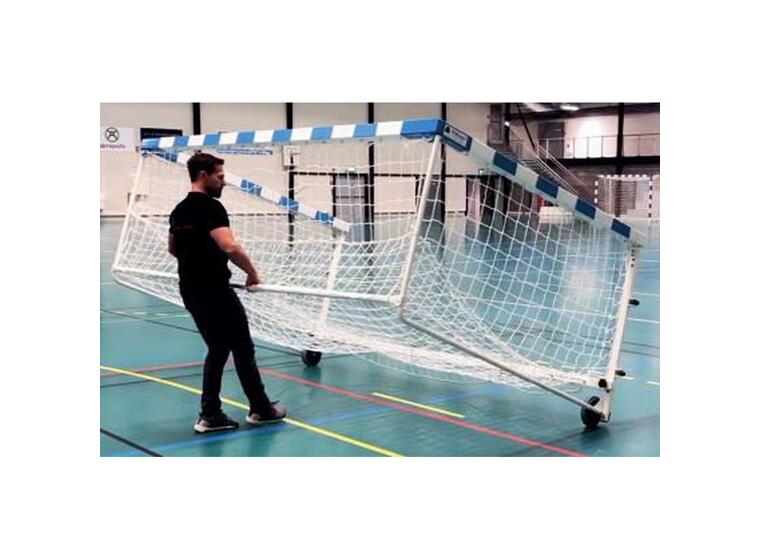 Håndballmål 3x2m veltsikkert m/hjul 1 stk | m/ nett & fangnett 