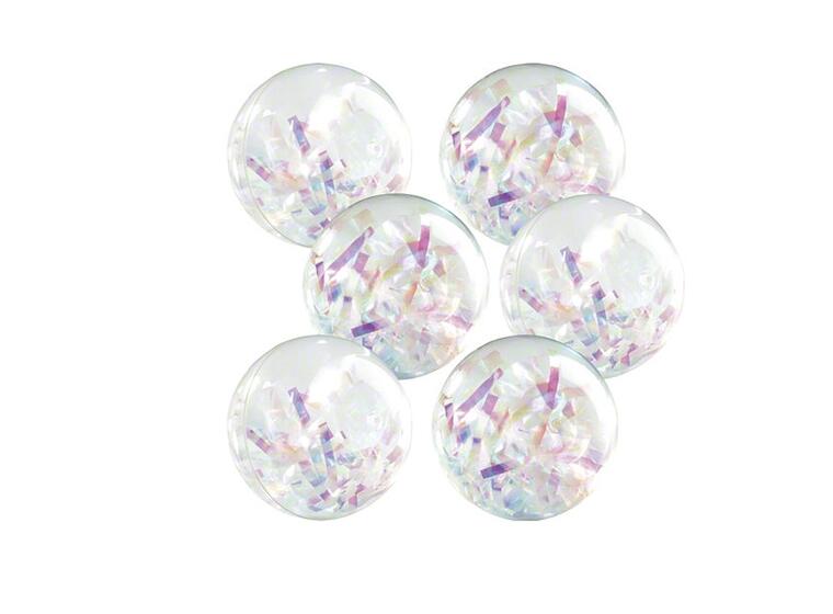 Regnbueball Diamant 10 cm | 6 stk. 6 glitrende baller 