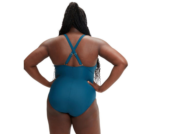 V Neck Shaping Badedrakt (+) 52 Speedo | Dark Teal | ECO BodyFit Rec 