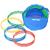 Gymnastikkringer Pvc 60 cm | Assortert 60 cm | 10 stk med oppbevaringsbag 