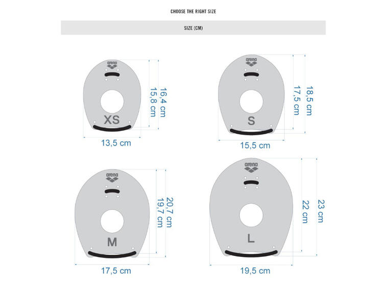 Arena Elite Hand Paddles 2 Svart | L 