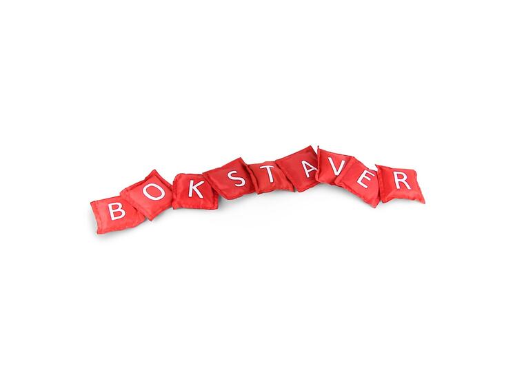 Erteposer bokstavsett rød - aktiv læring Små og store bokstaver - skandinaviske 