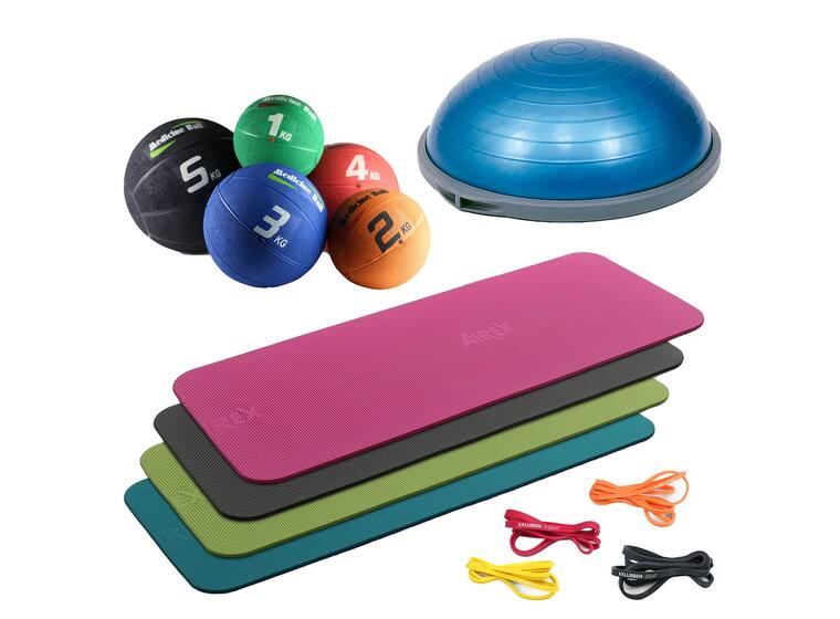 Hjemmetrening - sirkeltrening Bosu | Matte | Medisinball | Strikk 