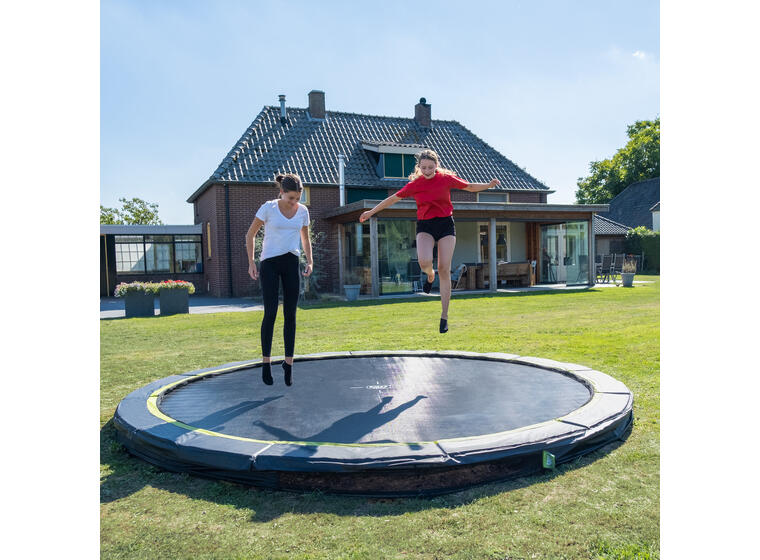 EXIT Silhouette Sports Bakketrampoline 244 cm | Svart | Uten sikkerhetsnett 