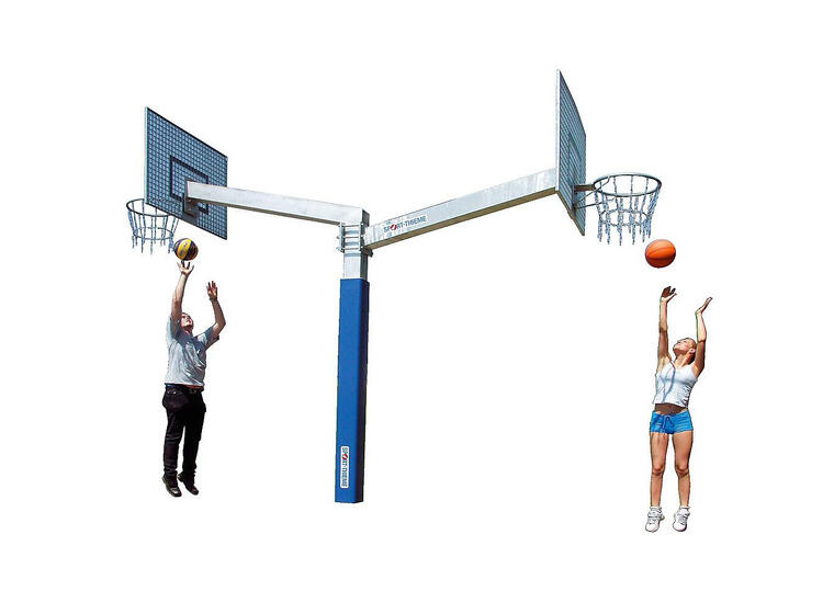 Basketballstativ Fair Play Duo 2.0 120x90 cm | To høyder | Fast kurv 