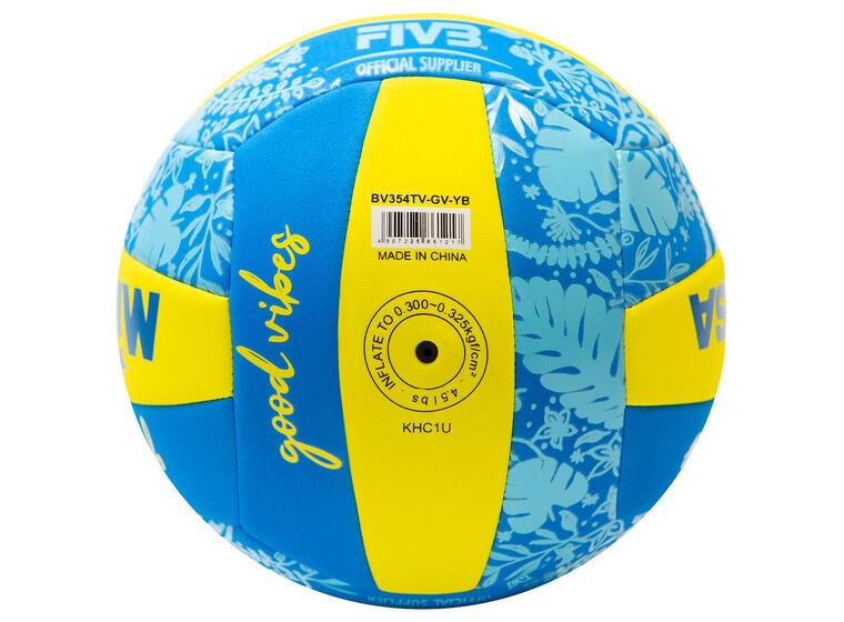 Sandvolleyball Mikasa Good Vibes Blå/Gul | Beachvolley | Trening og lek 