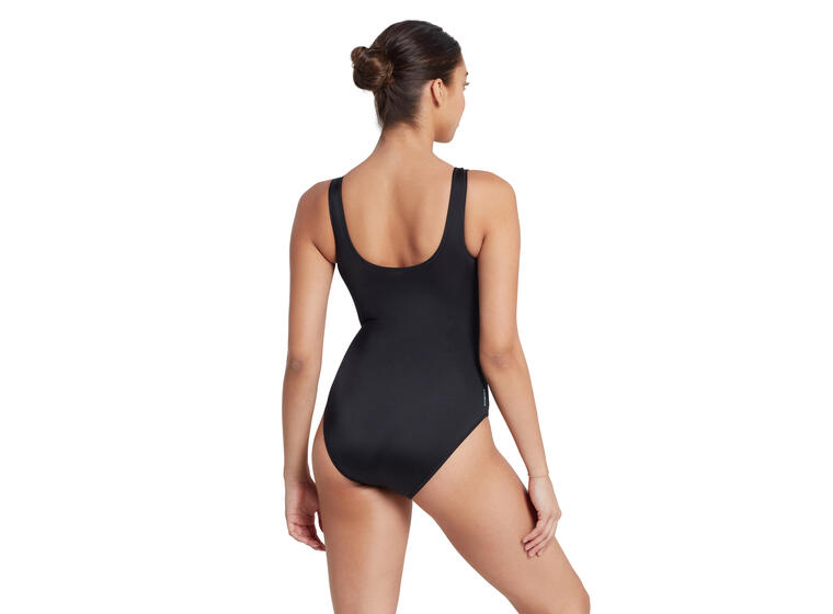 Shimmer Scoopback Badedrakt EU34 Zoggs | Svart/Flerfarget  | Ecolast 
