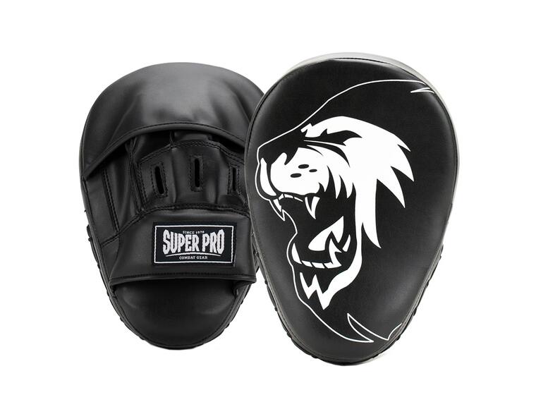 Super Pro Curved Punch Pads 1 par treningspads | svart/ hvit 
