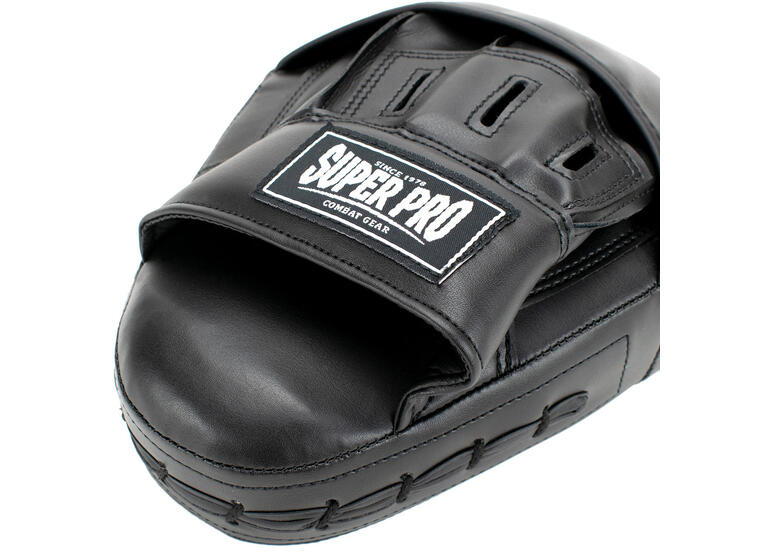 Super Pro Curved Punch Pads 1 par treningspads | svart/ hvit 