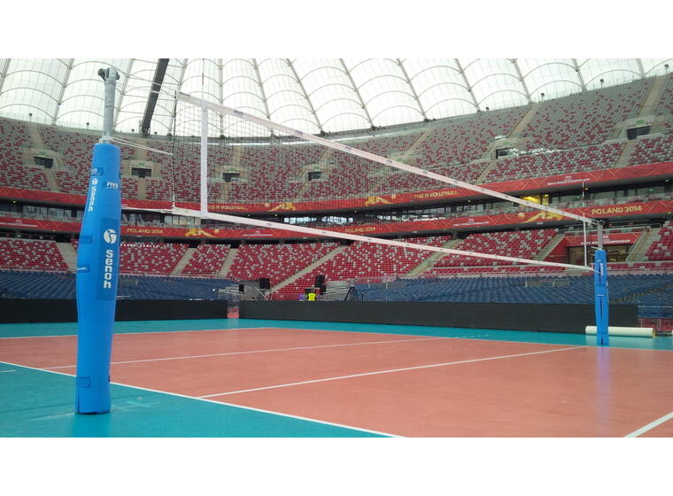 Volleyballnett FIVB- godkjent med logo Maskevidde 45x45  mm | OL og VM 