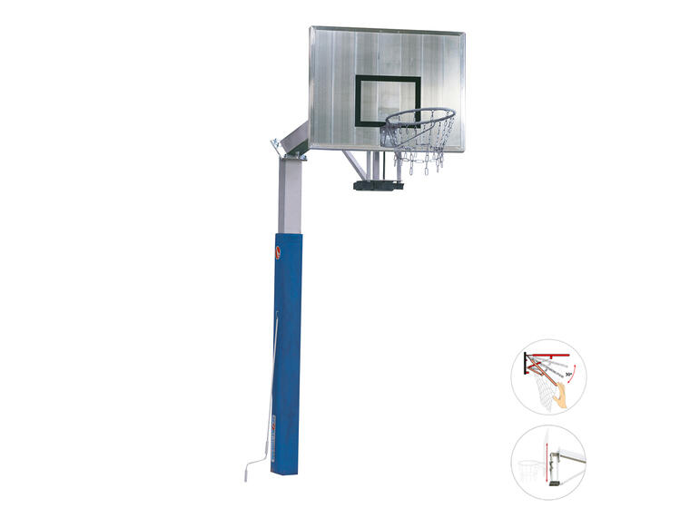 Basketballstativ Fair Play 2.0 120x90 cm | Justerbar | Fast kurv 