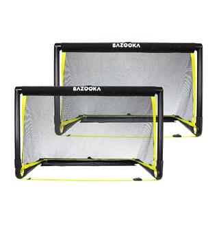 BazookaGoal XL | 150X90 cm |  2 stk 3v3 Fotballmål - Sammenleggbart minimål
