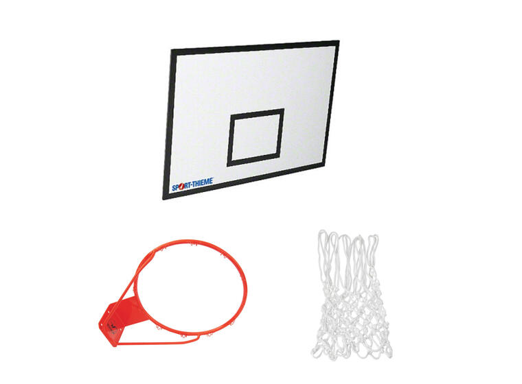 Basketballsett med kurv, nett  og plate 