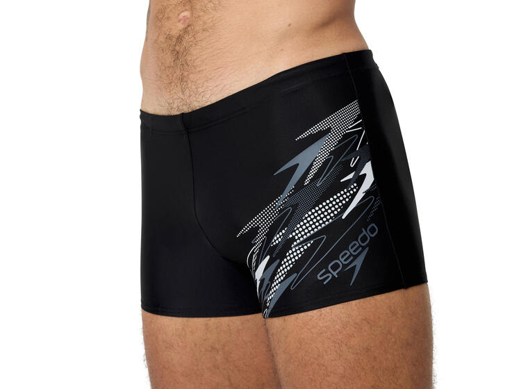 Medley Logo Aquashort Badebukse 32 Speedo | Svart/Grå | Enduraflex 