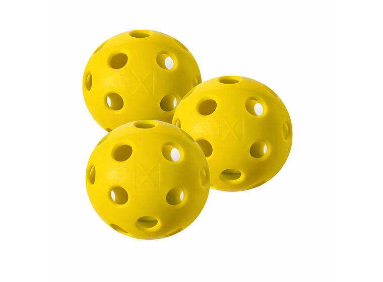 Pickleball X-26 Innendørs ball Gul 3 stk. | Trening og match 