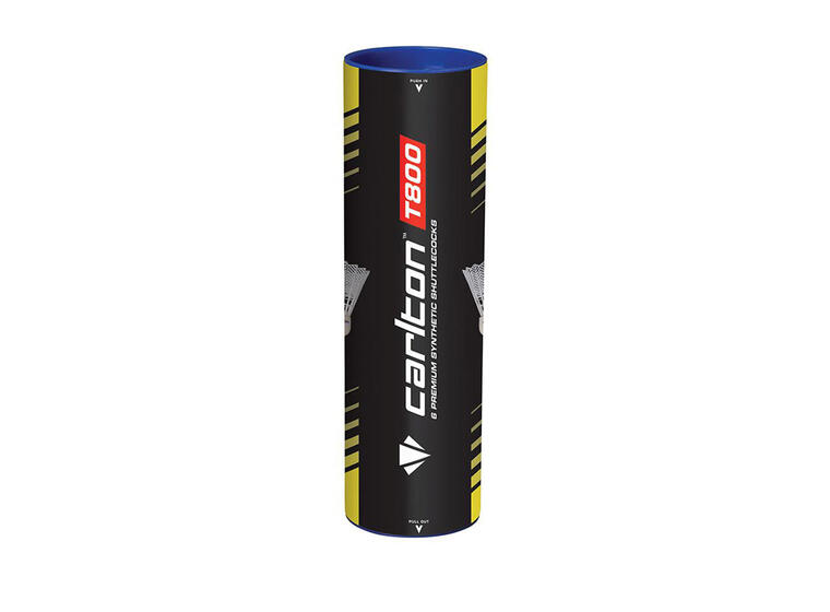 Badmintonball Carlton T800 hvit/blå 6 stk | Til skolespill og trening 