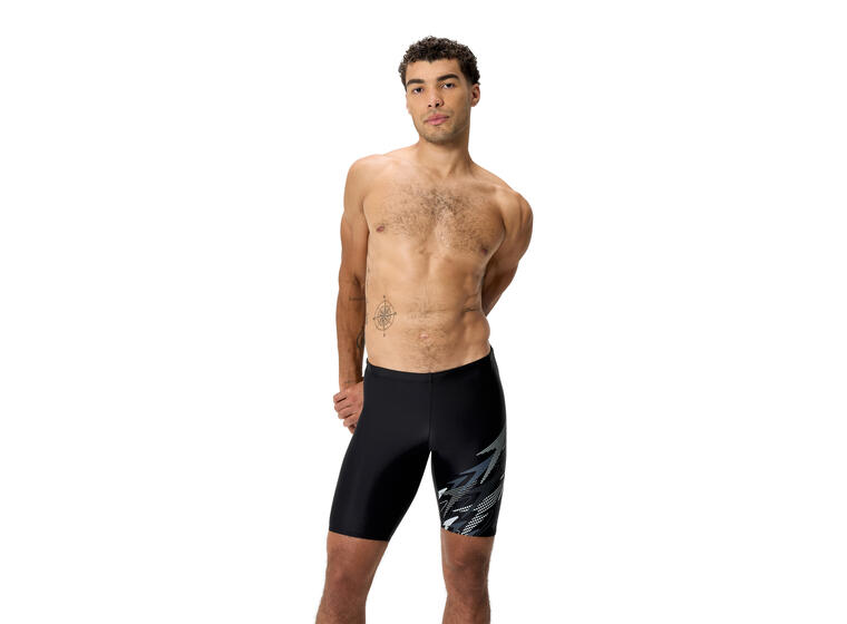 Medley Logo Jammer Badebukse 38 Speedo | Svart/Grå | Enduraflex 