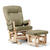Trone Easymove Advance Gyngestol Grønn Med puff | Standard PU 