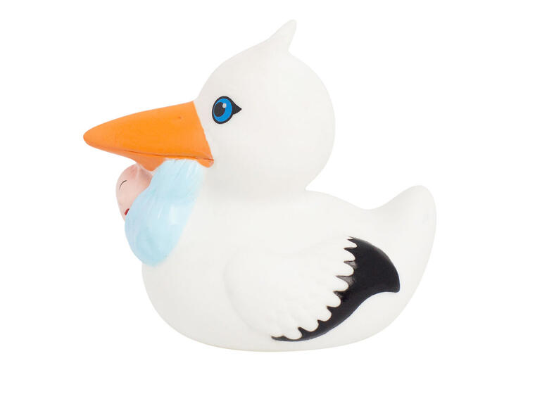 Badeand Stork med Baby 
