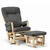 Trone Easymove Advance Gyngestol Grå Med puff | Standard PU 
