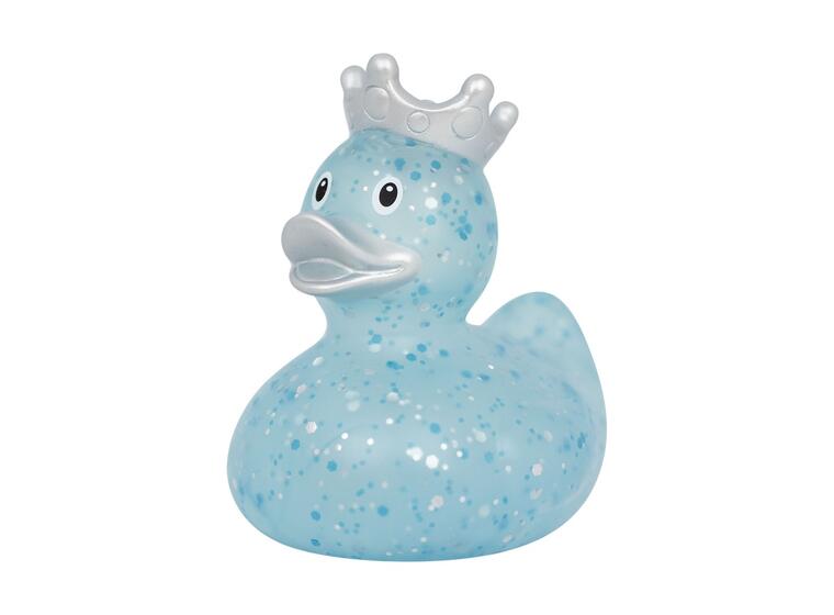 Badeand Glitter med krone | Blå 