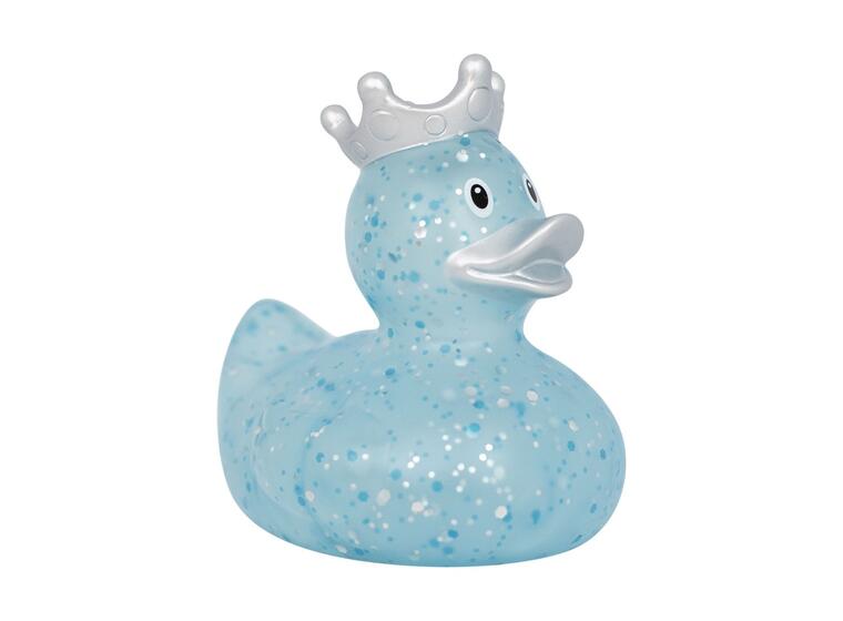 Badeand Glitter med krone | Blå 