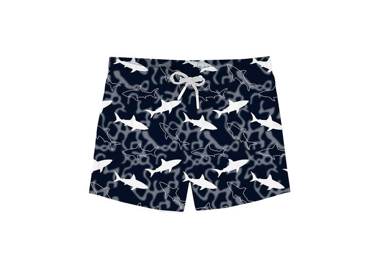 Big White Badeshorts Jr 128-134cm Slipstop | Svart/Hvit/Grå | Polyester 