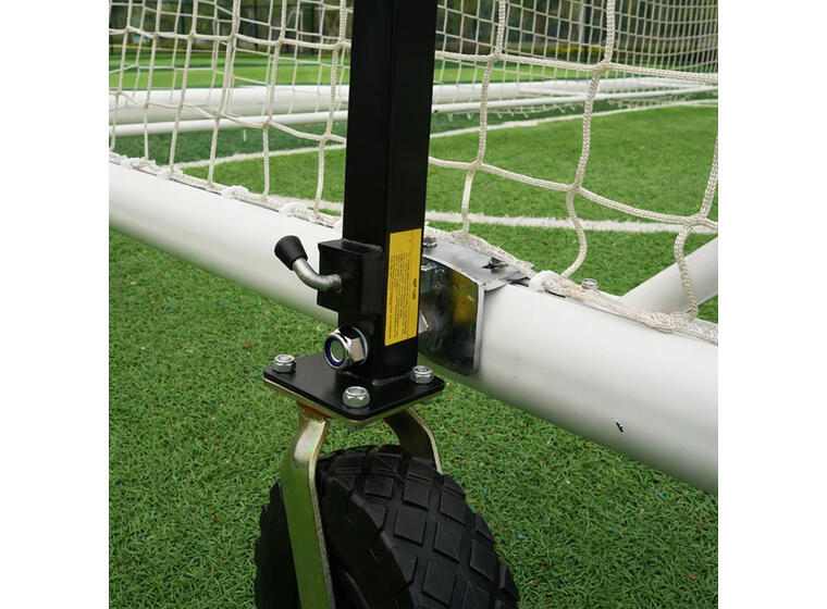 Fotballmål  5er| Hjul 360 grader 3x2 m | Hvitt | Rund profil | Nett 