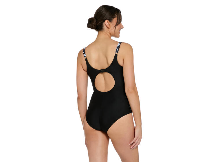 Moonstone Ankor Clipback Badedrakt EU36 Zoggs | Svart/Flerfarget | Ecolast 