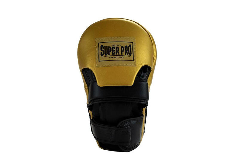 Super Pro Long Curved Punch Pads 1 par treningspads | svart/ gull 