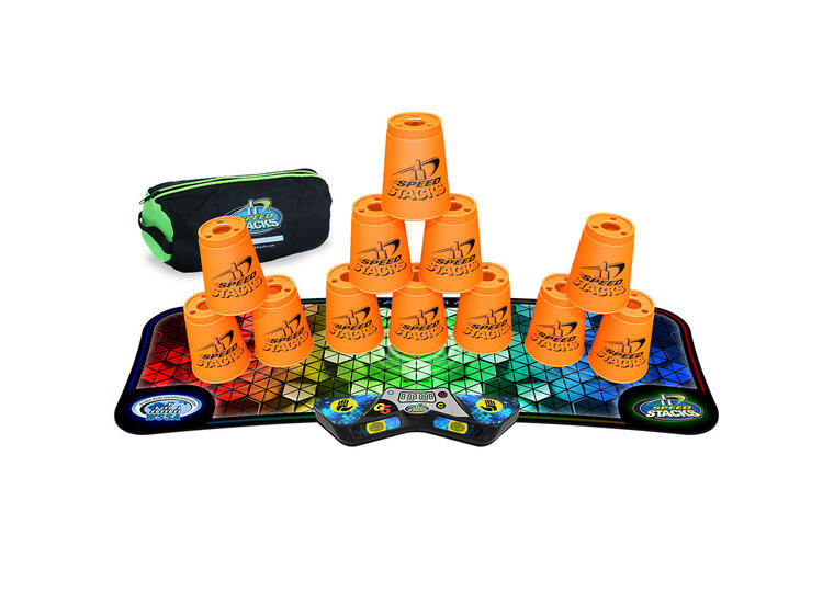 Speed Stacks Komplett Sett | Oransje 12 kopper | Matte | Timer | Bag 