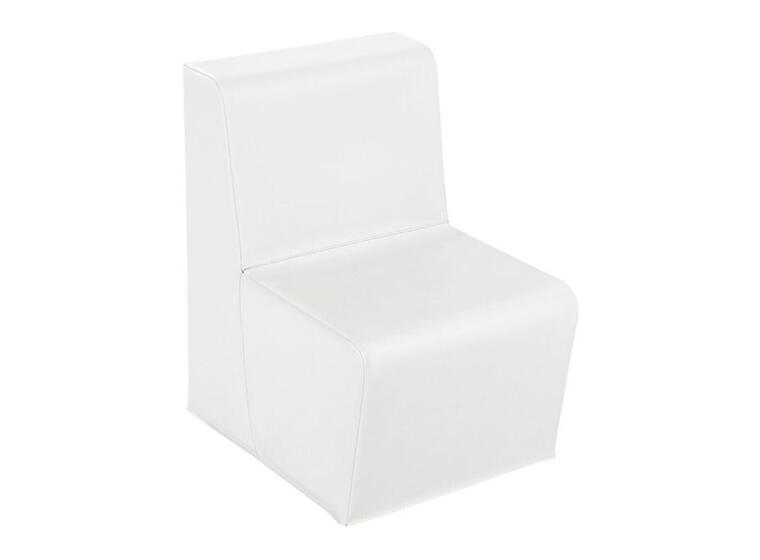 Skumstol rett – H: 32 cm - Hvit Passer som et element til en sofa 