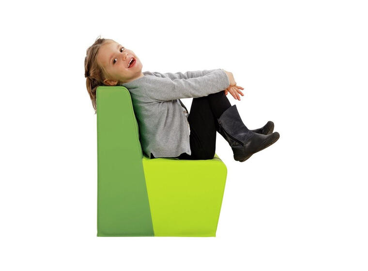 Skumstol rett – H: 32 cm - Hvit Passer som et element til en sofa 
