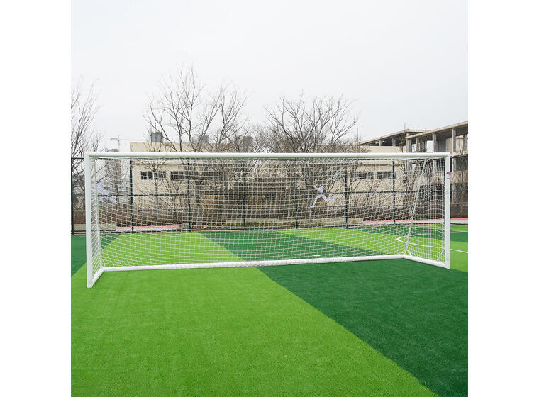 Fotballmål 11er | 7,32 x 2,44 m Hvitt | Rund profil | Nett 