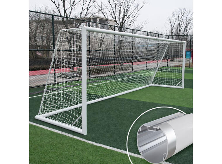 Fotballmål  5er | 3x2 m Hvitt | Rund profil | Nett 