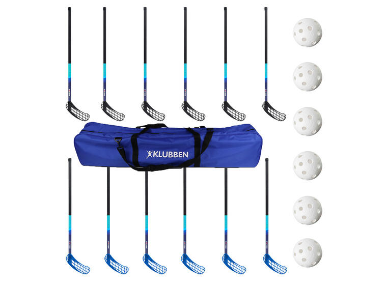 Innebandypakke 12 køller | 6 baller | 1 bag 