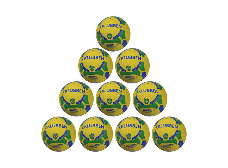Fotball Klubben Brasil str 4 (10) 10 stk | Med bag | Asfalt og grus 